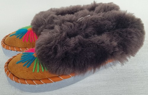 Sheepskin warm slippers