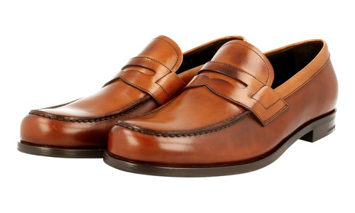 Prada leather penny loafer - prada,