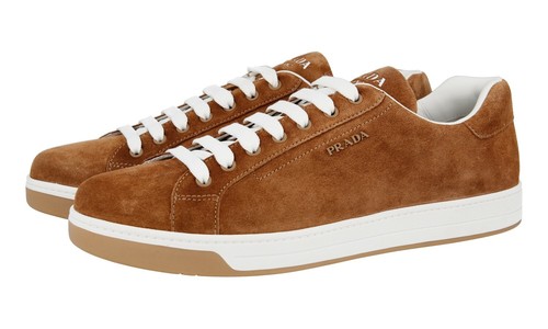 Luxury prada suede sneaker - prada,