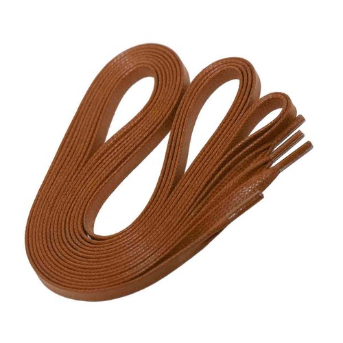 Cognac 6mm wide flat waxed - wide,