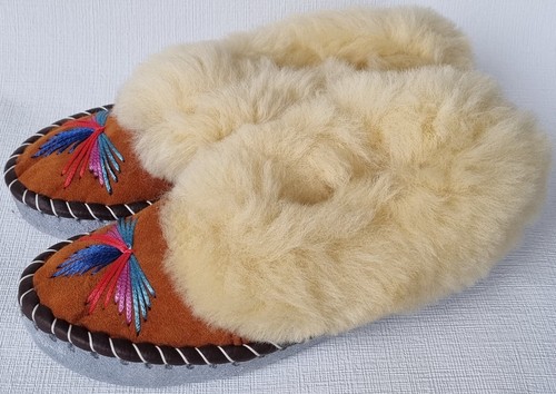Sheepskin warm slippers